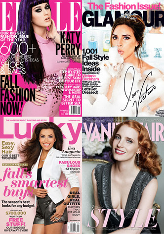 Vanity Fair, Glamour, Lucky, Elle, September Covers Vanity Fair, Glamour, Lucky, Elle, September Covers